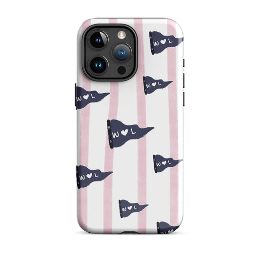 Pink Striped WLL Flag iPhone® Case