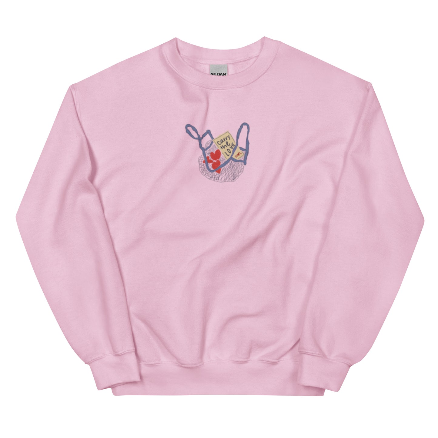 Pink "Carry the love" Basket Sweatshirt