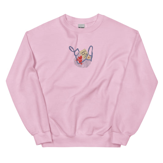 Pink "Carry the love" Basket Sweatshirt